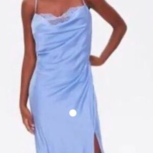 Plus Size Satin Cami Maxi Dress